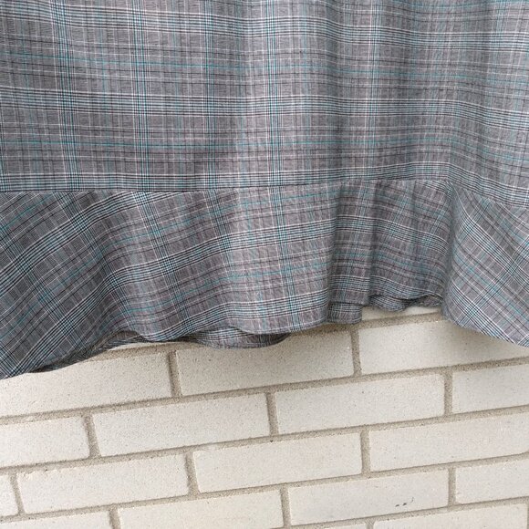 Amish Mennonite Nursing Cape Dress 36" Bust 31" Waist Handmade Black Blue Plaid - Picture 4 of 8